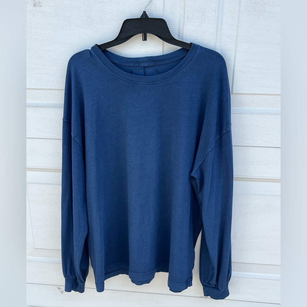 Free People We the Free Top Women S Paisley Balloon Sleeves blue M